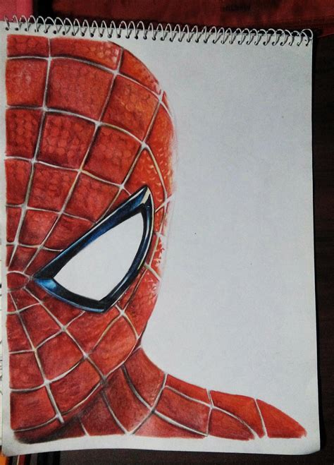 Spider-Man half face - 3D drawing by Josh18Parker on DeviantArt