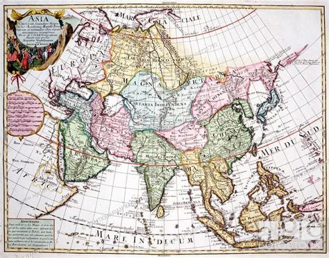 18th century Map of Asia, Stock Photo, Picture And Rights Managed Image ...