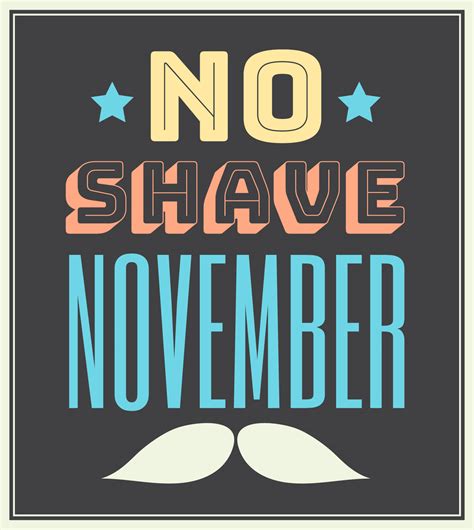 No Shave November 263470 Vector Art at Vecteezy