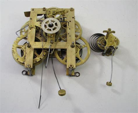 ANTIQUE GILBERT MANTEL CLOCK MOVEMENT WITH ALARM PARTS REPAIR ...