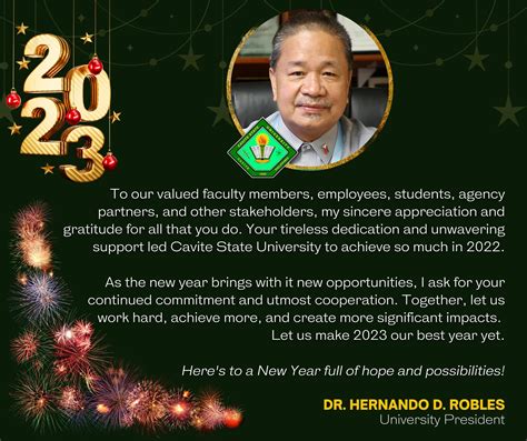 Message of the President 2023 – Cavite State University