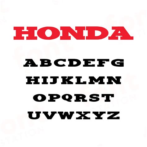 Honda Font - Instant Download