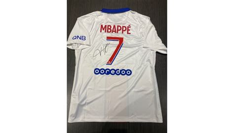 Mbappe's Official PSG Signed Shirt, 2020/21 - CharityStars