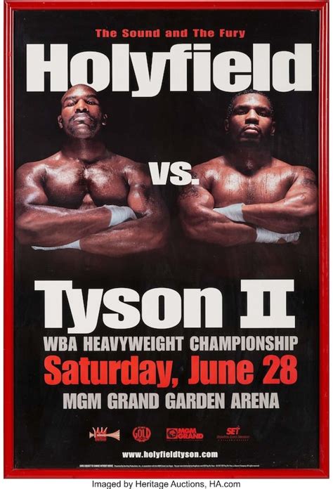 HOLYFIELD Vs TYSON 2 Fight Poster | Etsy