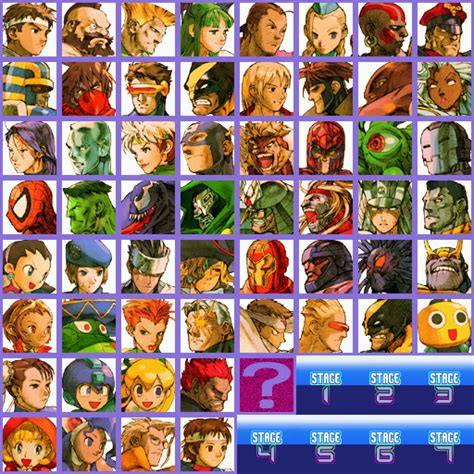 Marvel vs Capcom 2 character portraits | Marvel vs, Marvel vs capcom ...