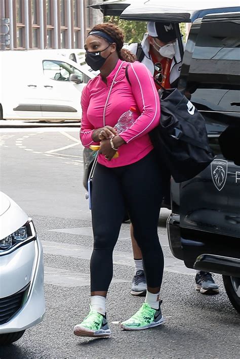 Serena Williams - Arriving at her hotel after training at Roland Garros ...