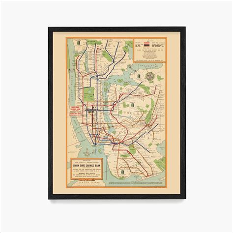 New York City Subway Map, Subway Map Art, Map Decor, New York Map, New ...