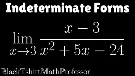 Limits with Indeterminate Forms Problem 1 (Calculus 1) - YouTube