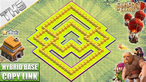 Cách Xếp Nhà Hall 5 Clash Of Clan | Best TH5 Base [HYBRID/TROPHY Base ...