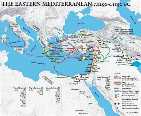 The Eastern Mediterranean c.1250-c.1150 BC ~ Ian Mladjov | Sea peoples ...