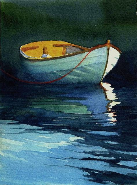 Single Rowboat Painting by Art Bilodeau - Pixels