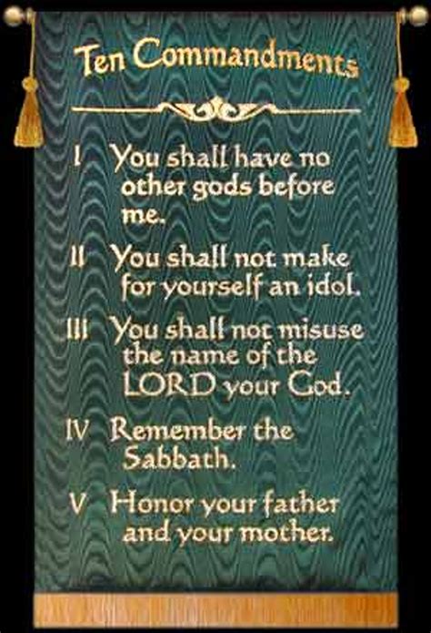 The Ten Commandments - A - Christian Banners for Praise and Worship