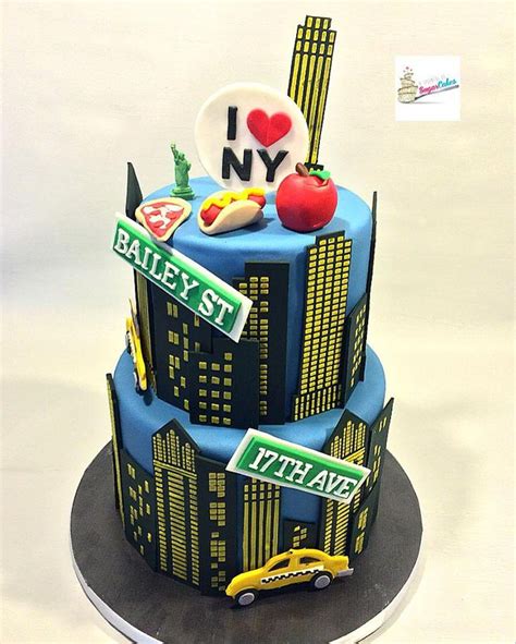 New York City Themed Cake on Cake Central Nyc Cake, City Cake, Birthday ...