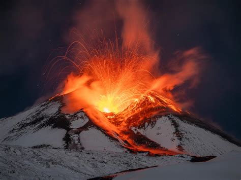 Mount Etna, Italy's famed volcano, is again ejecting lava into the ...