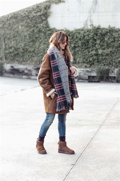 Inspiration for shearling coats. Winter Coat. Ugg mini booties ...