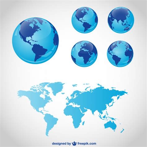 Free World Map Vector Collection: 55+ Different Designs - GraphicMama