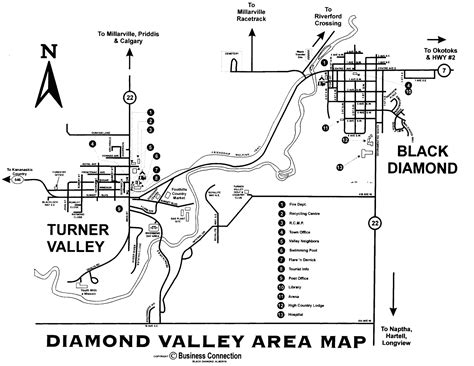 Diamond Valley Area Map - Diamond Valley Alberta • mappery