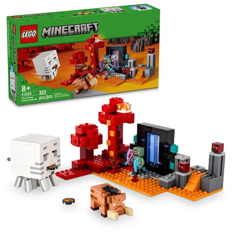 LEGO Minecraft The Nether Portal Ambush Adventure Set, Building Toy for ...