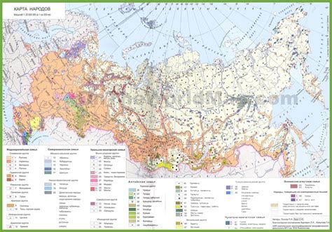 Map of ethnic groups in Russia. - Maps on the Web