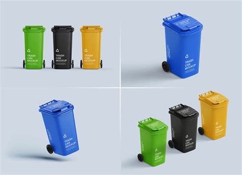 5 Free Garbage Bin / Trash Can Mockup PSD Files - Good Mockups