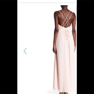 Lumier | Dresses | Lumier Strappy Back Vneck Dress Nwt Blush M | Poshmark