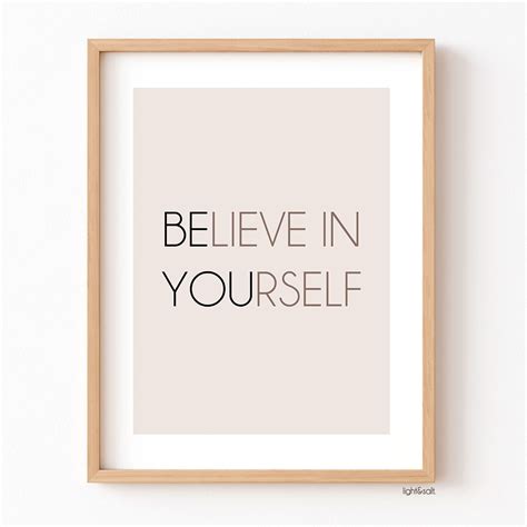 Believe in yourself poster – LightandSaltDesign