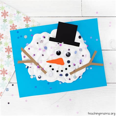 melting snowman craft - Teaching Mama