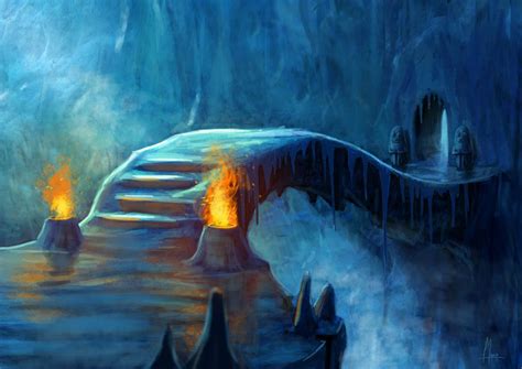 Ice cave by Patxitoillustrator Fantasy Concept Art, Fantasy Art, Luffy ...