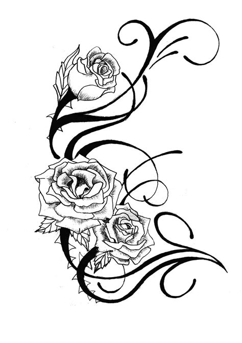 Free Black And White Flower Tattoo Designs, Download Free Black And ...