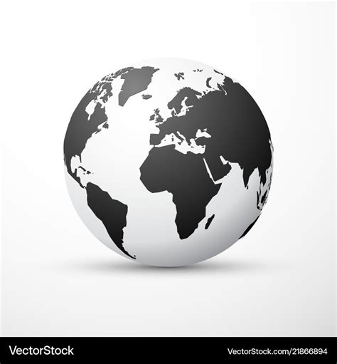 Black earth globe world map design Royalty Free Vector Image