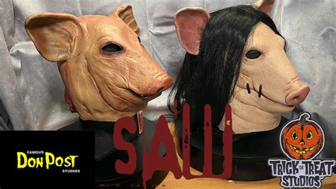 Saw Pig Masks Don Post and Trick or Treat Studios - YouTube