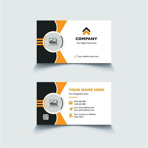 Modern creative business card design template. unique shape modern ...