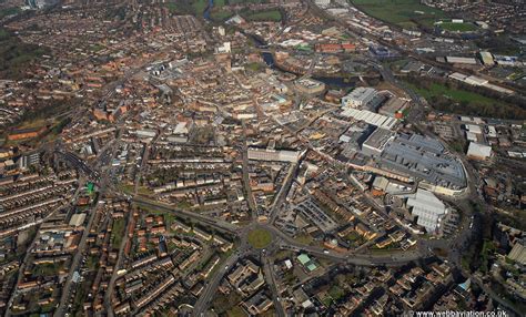 Derby city centre from the air | aerial photographs of Great Britain by ...