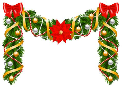 christmas garland wreath png - Clip Art Library