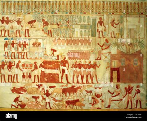 Egyptian wall paintings from The New Kingdom, facsimies of ancient ...