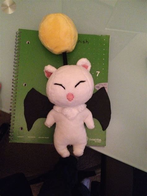 Moogle plushie I made for a friend. Fabric is minky, used poly fill an ...