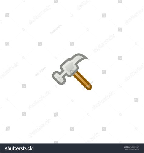 Hammer Vector Icon Isolated Hammer Emoji Stock Vector (Royalty Free ...