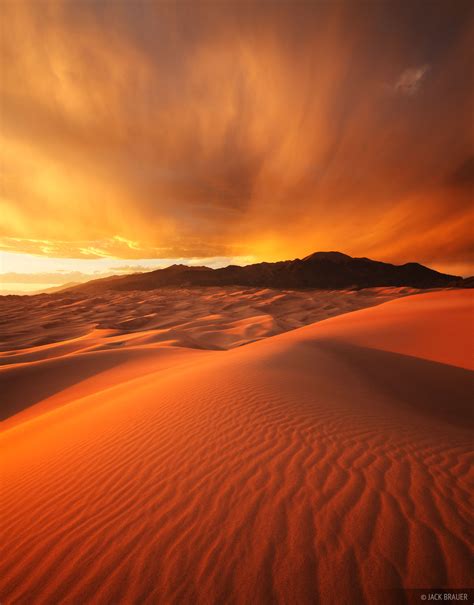 Fiery Dunes Sunset | Great Sand Dunes, Colorado | Mountain Photography ...