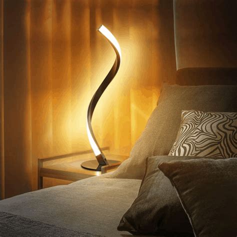 Spiraled Steel Dimmable LED Table Lamp - Affordable Modern Design ...