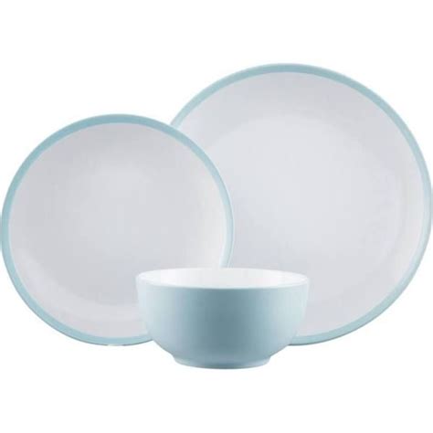 Tesco Two Tone Duck Egg Stoneware 12 Piece Dinner Set | Dinnerware sets ...