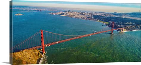 Aerial View Of The Iconic Golden Gate Bridge Near San Francisco Wall ...