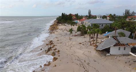 Hurricane Milton Consequences in Manasota Key, Florida. Destroyed House ...