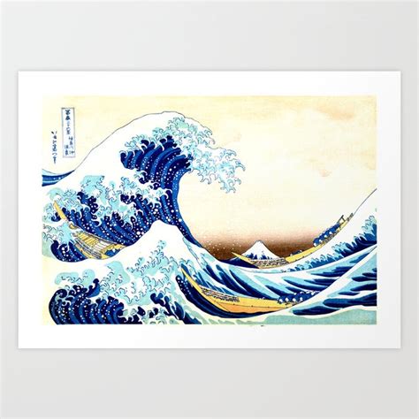 The Great Wave off Kanagawa Art Print by Pure Vintage Love | Society6