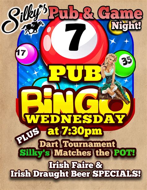 PUB NIGHT Featuring Pub Bingo April 24th | Silky Sullivan's | Irish Pub ...