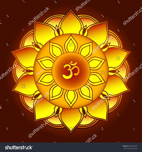 Om Symbol Hand Drawn Mandala Oriental Stock Vector (Royalty Free ...