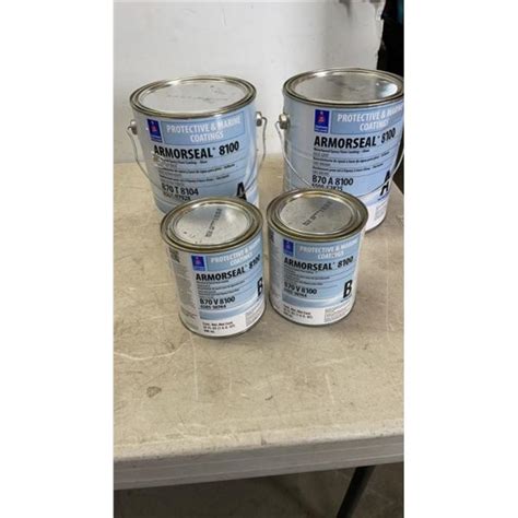 2 PAILS OF ARMORSEAL 8100 WATERBASED EPOXY FLOOR COATING HAZE GRAY ...