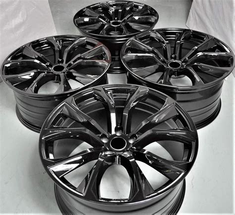 Amazon.com: 20" Inch Staggered Black Wheels Rims (Full Set of 4) fit ...