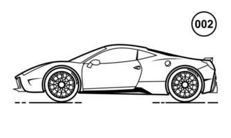 Sports Car Drawing Outline