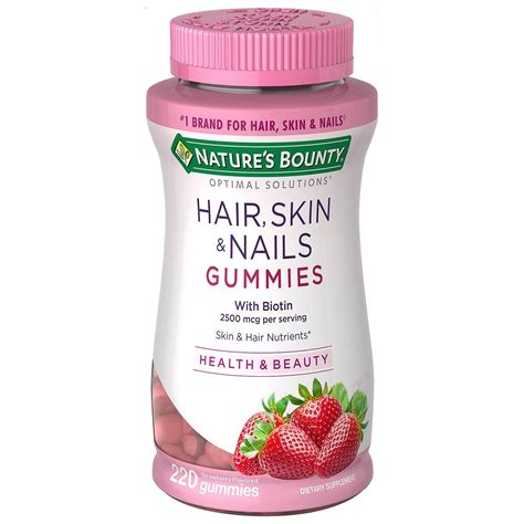 Nature's Bounty Optimal Solutions Hair, Skin & Nails with Biotin ...