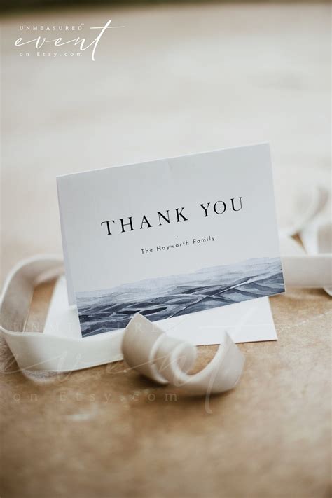 Ocean Thank You Card Template, Printable Thank You Card, Instant ...